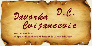 Davorka Cvijančević vizit kartica